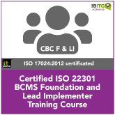 ISO 22301 BCMS Foundation and Lead Implementer Course